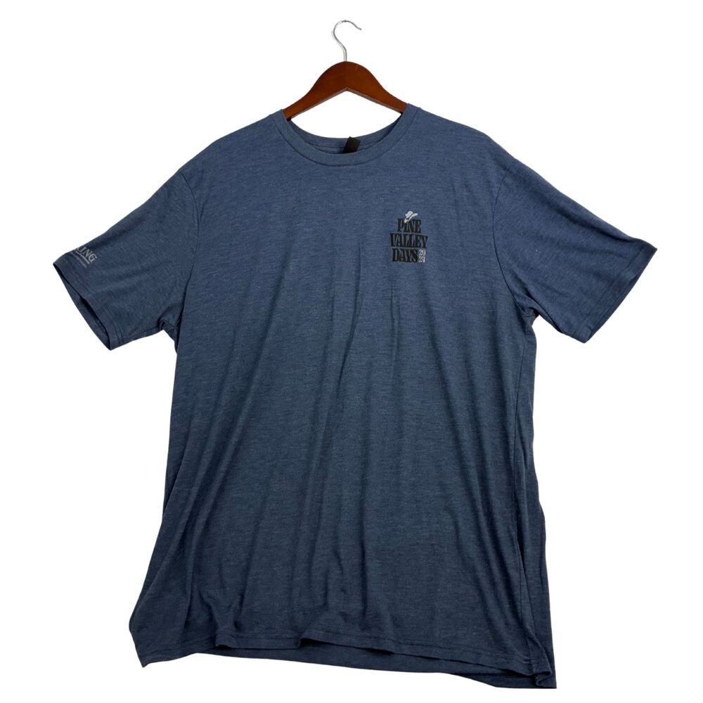District Perfect Tri Pine Valley Days 2025 Mens 2XL Blue Graphic Event T Shirt